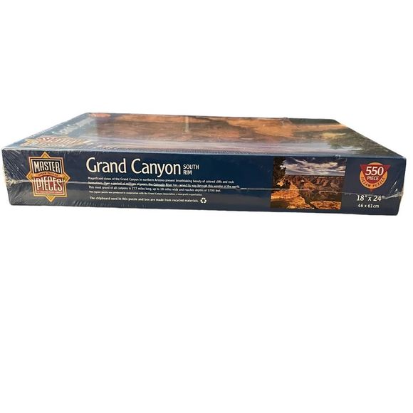 Master Pieces Jigsaw Puzzles Grand Canyon South Rim 550 Piece‎ 18”x24” 60411 NEW - Picture 4 of 6